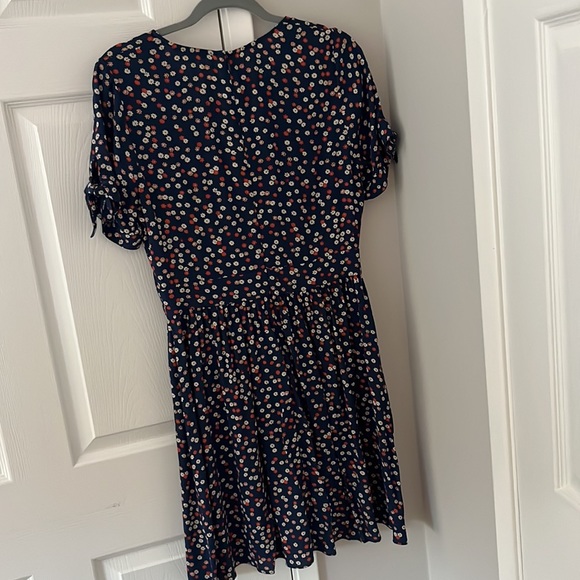 Madewell Button-Front Tie-Sleeve Retro Dress - Size 4 - Picture 5 of 5